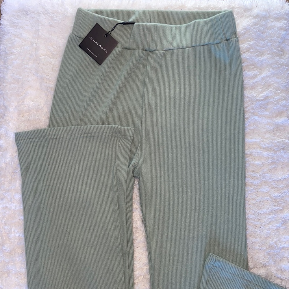 Jluxlabel Ribbed Sage pants